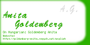 anita goldemberg business card
